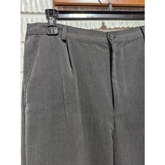 Studio Works Women's Gray Solid Mid-Rise Trousers Dress Pants Size 10P - Picture 2 of 6